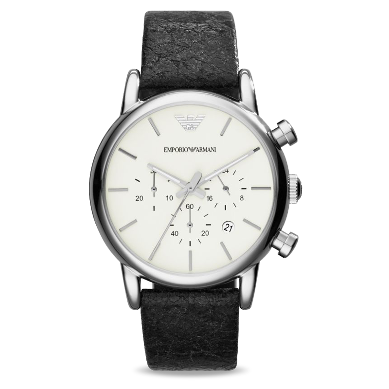 Emporio Armani - Black Leather AR1810