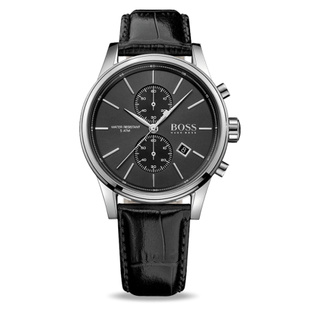 Hugo Boss Jet Black Dial Leather Strap - 1513279