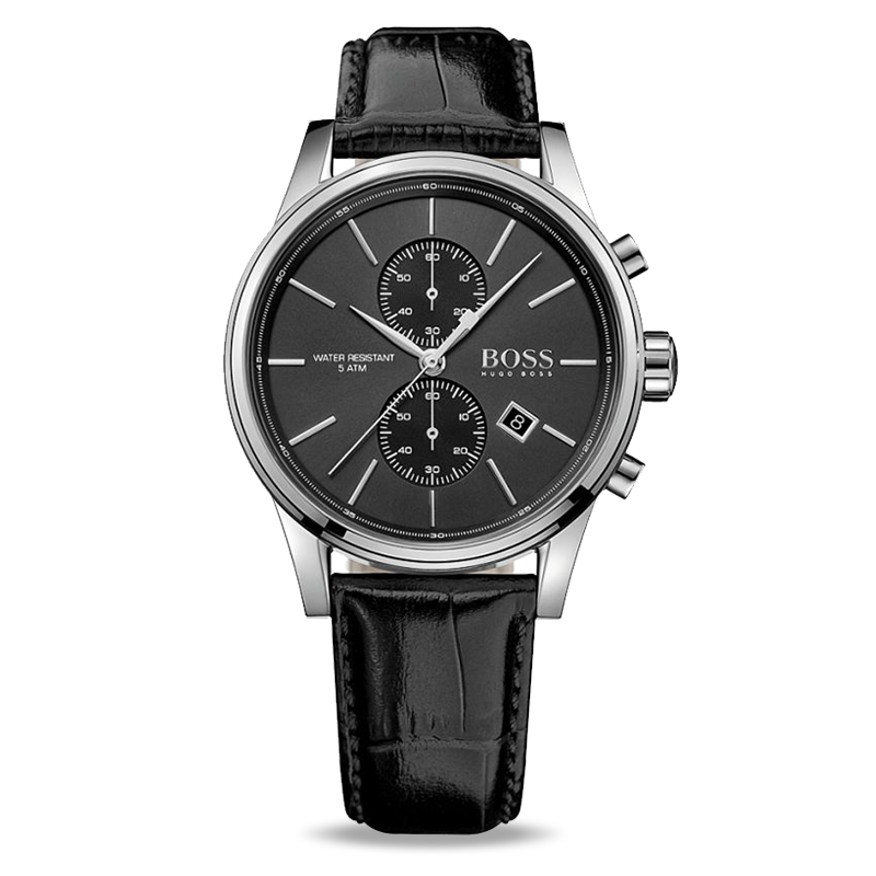 Hugo Boss Jet Black Dial Leather Strap - 1513279