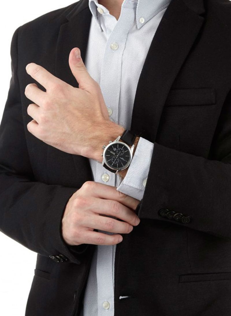 Hugo Boss Jet Black Dial Leather Strap - 1513279