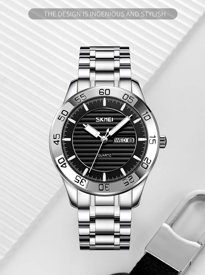 SKMEI - S92 Silver Black Edition