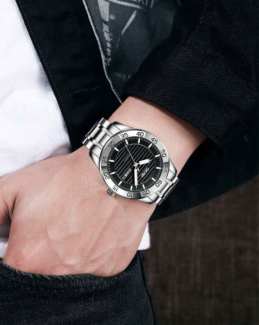 SKMEI - S92 Silver Black Edition