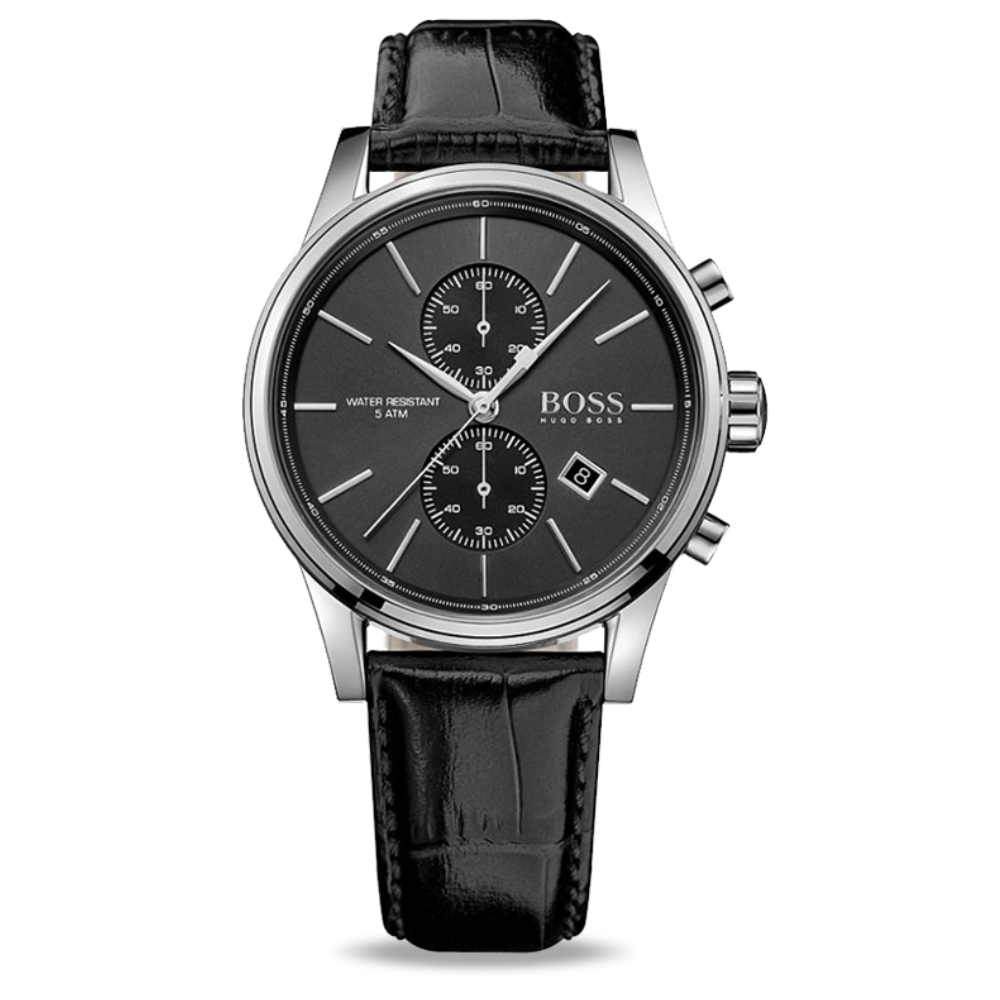 Hugo Boss Jet Black Dial Leather Strap - 1513279