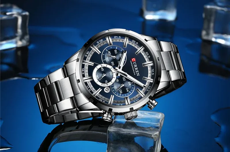 CURREN - M55 Silver Blue Edition