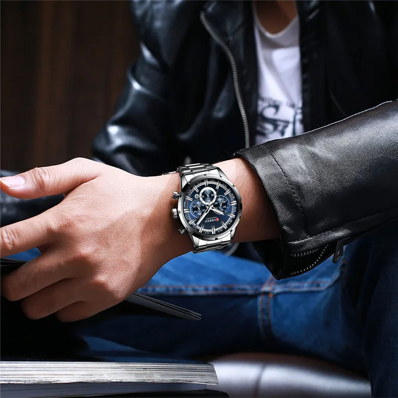 CURREN - M55 Silver Blue Edition