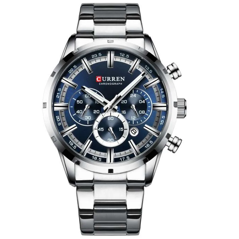 CURREN - M55 Silver Blue Edition